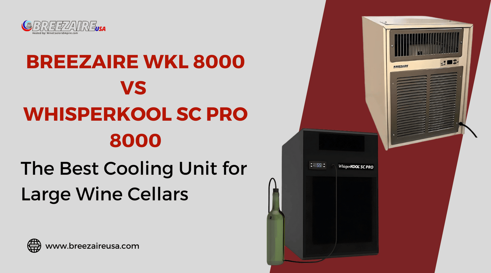Breezaire WKL 8000 vs WhisperKOOL SC Pro 8000: The Best Cooling Unit for Large Wine Cellars | Breezaire USA