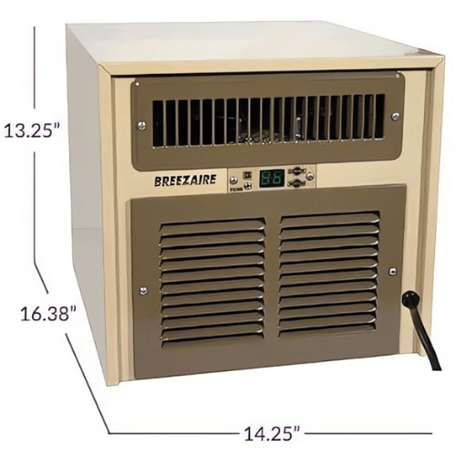 Breezaire WKL 2200 Wine Cellar Cooling Unit with Dimension